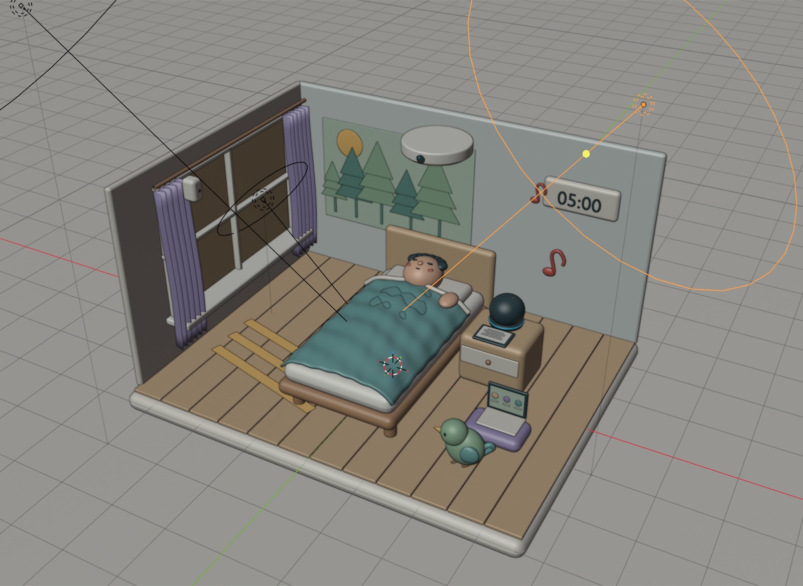 手描きのスケッチから ChatGPT に起こしてもらった 3D モデル